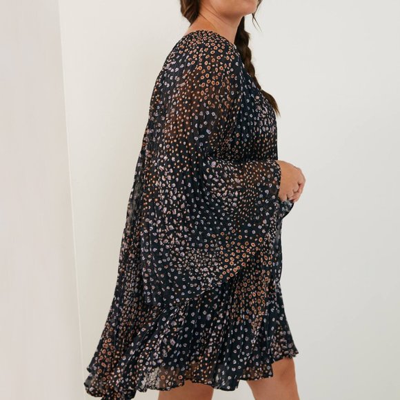 Anthropologie Toulon Pleated Mini Dress - Picture 3 of 7
